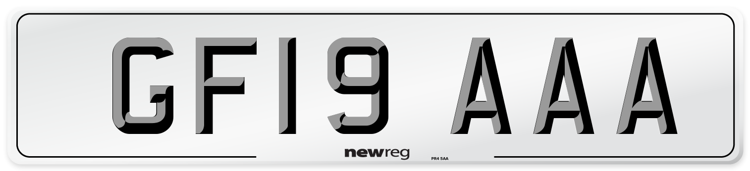 GF19 AAA Number Plate from New Reg